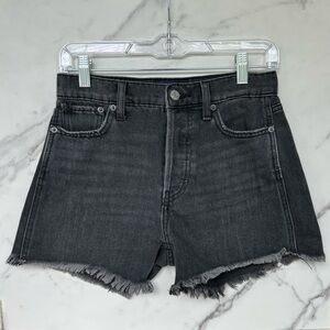 GAP Black High-Rise Cheeky Denim Shorts